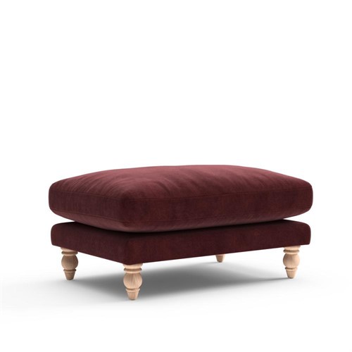 Emily - Foot stool - Dark Rosehip - Matt Velvet