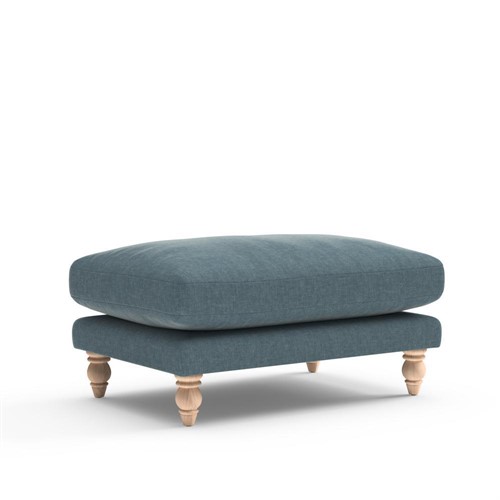 Emily - Foot stool - Teal - Eco Chenille