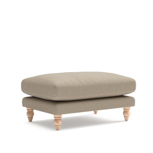 Emily - Foot stool - Natural - House Linen Mix