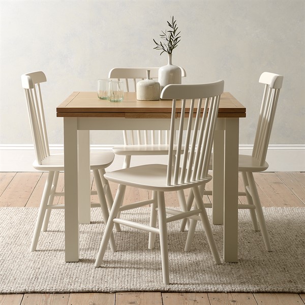 Simply Cotswold Classic Cream Square Extending Dining Table The