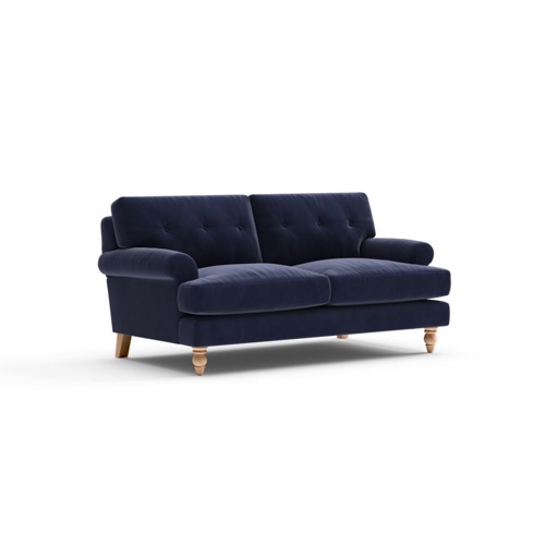 Talbot - Large 2 Seater - Deep Blue - Matt Velvet