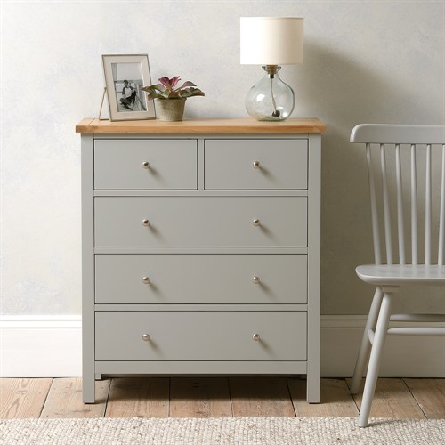 Simply Cotswold Pebble Grey 2 over 3 chest of drawers