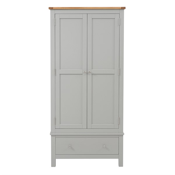 Simply Cotswold Pebble Grey Double Wardrobe The Cotswold Company
