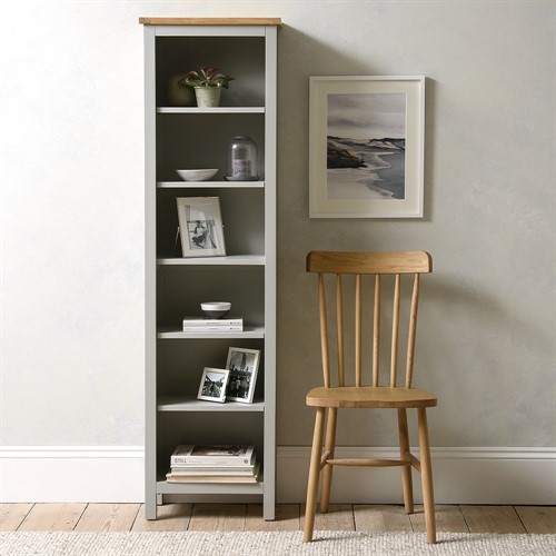 Simply Cotswold Pebble Grey Slim Bookcase