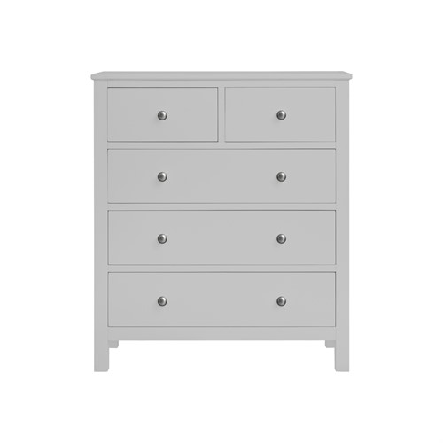 Simply Cotswold Pebble Grey 5 Drawer Chest