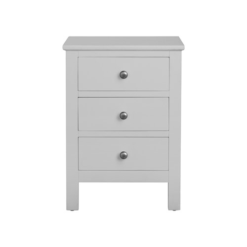 Simply Cotswold Pebble Grey 3 Drawer Bedside