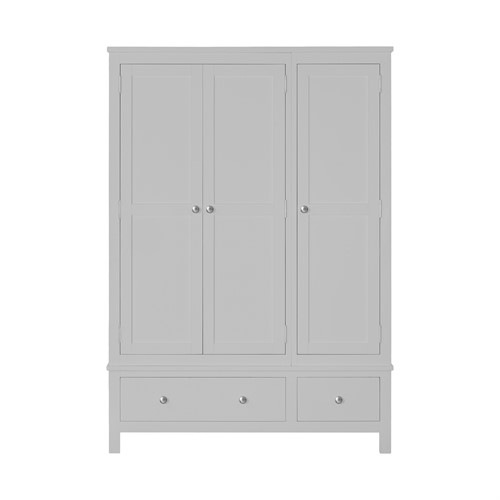 Simply Cotswold Pebble Grey Triple Wardrobe