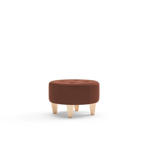 Evie - Foot stool - Copper - Simple Velvet