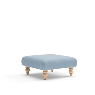 Clara Small - Foot stool - Sky blue - House Linen Mix