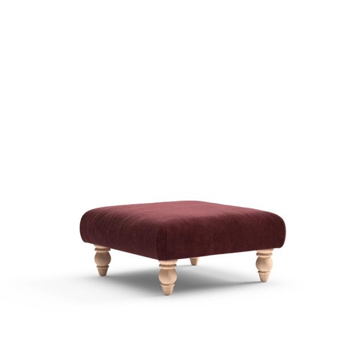 Clara Small - Foot stool - Dark Rosehip - Matt Velvet