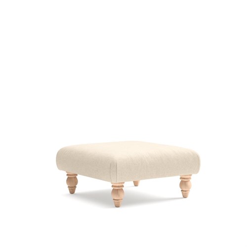 Clara Small - Foot stool - Lily White - House Linen Mix