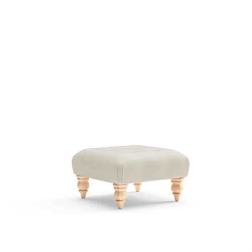 Eleanor Small - Foot stool - Lily White - Easyclean Linen Mix
