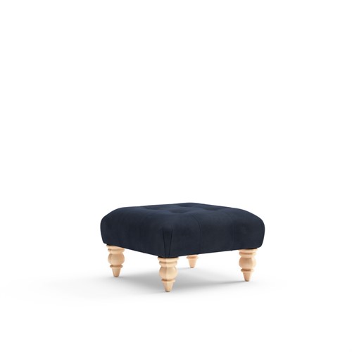 Eleanor Small - Foot stool - Navy - Simple Velvet