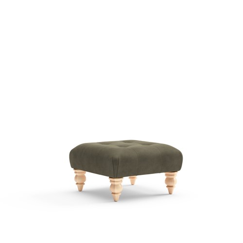 Eleanor Small - Foot stool - Fern - Simple Velvet