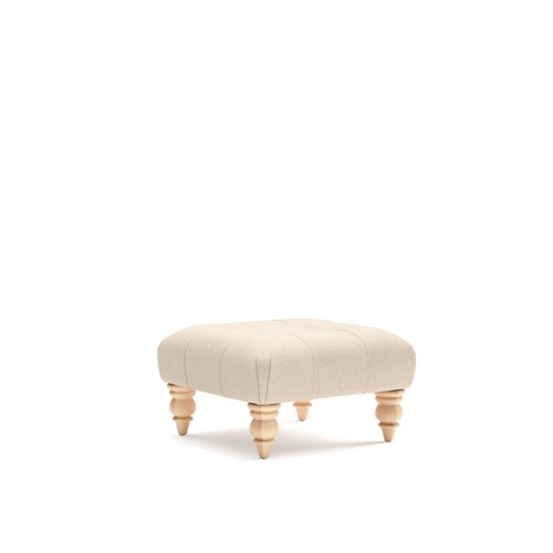 Eleanor Small - Foot stool - Lily White - House Linen Mix