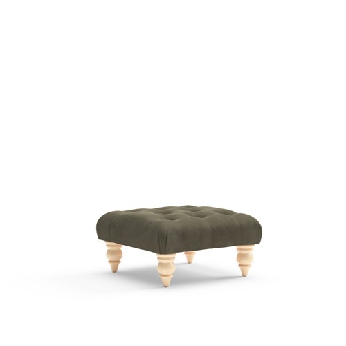 Isabel Small - Foot stool - Fern - Simple Velvet