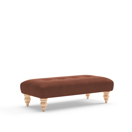 Eleanor - Large Foot stool - Copper - Simple Velvet