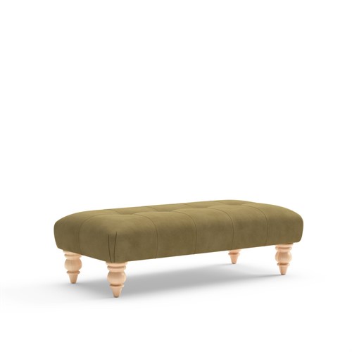 Eleanor - Large Foot stool - Samphire - Simple Velvet