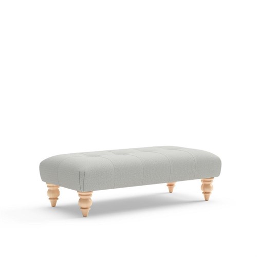 Eleanor - Large Foot stool - Grey - Eco Herringbone