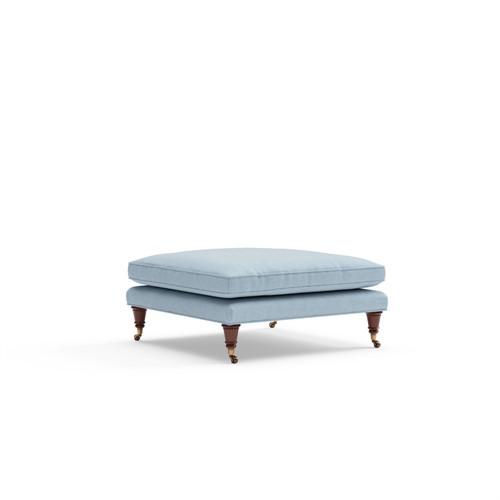 Taylor Small - Foot Stool - Sky blue - House linen mix