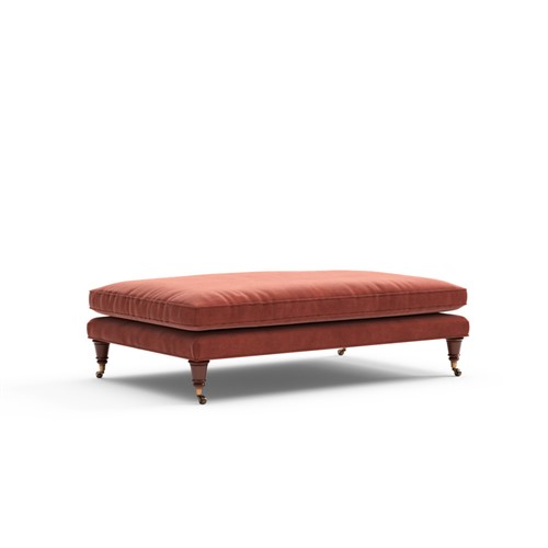 Taylor - Foot Stool - Brick - Matt Velvet