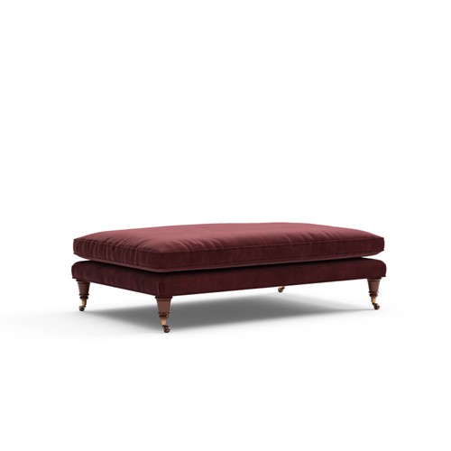 Taylor - Foot Stool - Dark Rosehip - Matt Velvet