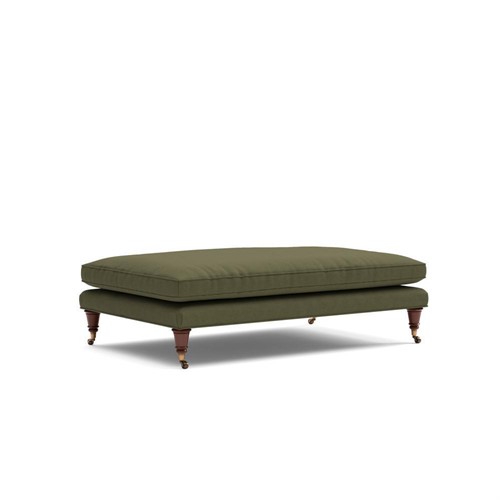 Taylor - Foot Stool - Forest Green - House Linen Mix