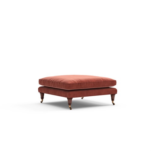 Taylor Small - Foot Stool - Brick - Matt Velvet