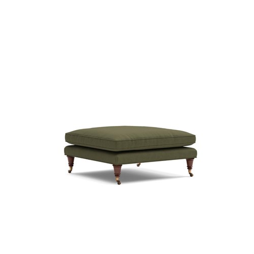 Taylor Small - Foot Stool - Forest Green - House Linen Mix