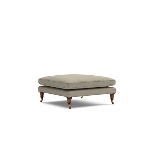 Taylor Small - Foot Stool - Mid Grey - House Linen Mix