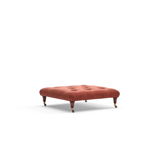 Amelia  - Foot Stool - Brick - Matt Velvet