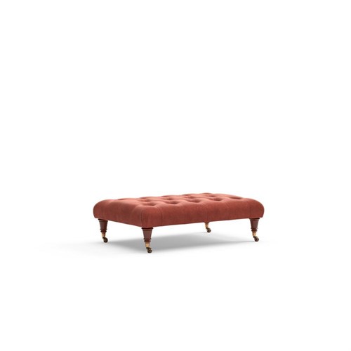 Amelia Small - Foot Stool - Brick - Matt Velvet