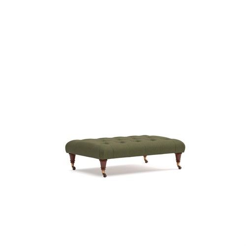 Amelia Small - Foot Stool - Forest Green - House Linen Mix