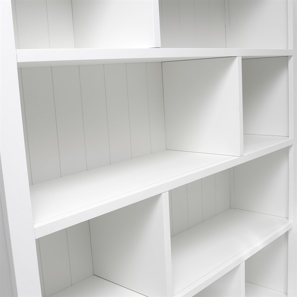 Stow Warm White Large Bookcase with Drawers - The Cotswold Company