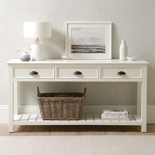 Stow Warm White Extra Large Console Table