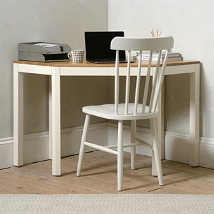 Chalford Warm White Corner Desk