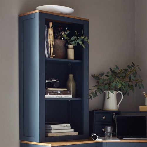 Chalford Inky Blue Desk Top Bookcase