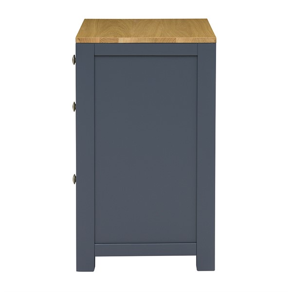 Chalford Inky Blue 3 Drawer Filing Cabinet - The Cotswold Company