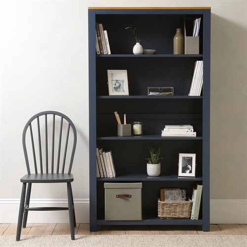 Chalford Inky Blue Large Bookcase