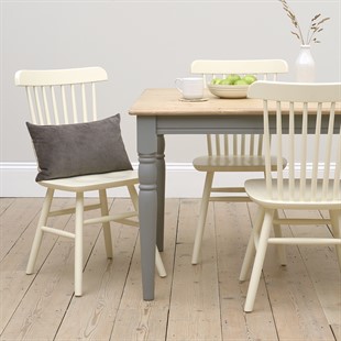 Farmhouse Storm Grey 152cm Table and 6 Spindleback Chairs