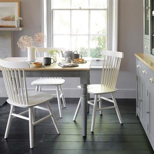 Farmhouse Storm Grey 152cm Table and 6 Spindleback Chairs