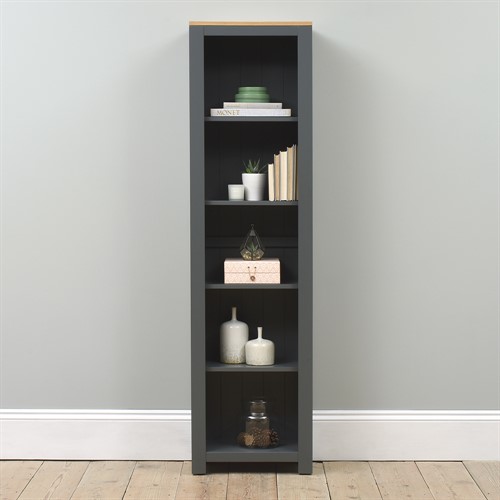 Chalford Dark Grey Tall and Slim Bookcase