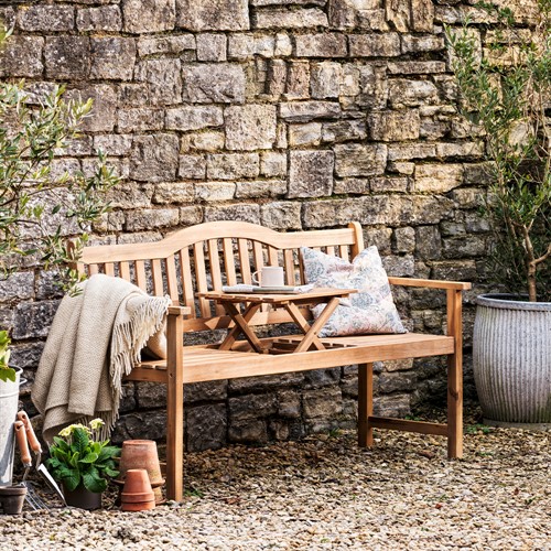 Naunton Garden Bench with integral Coffee Table