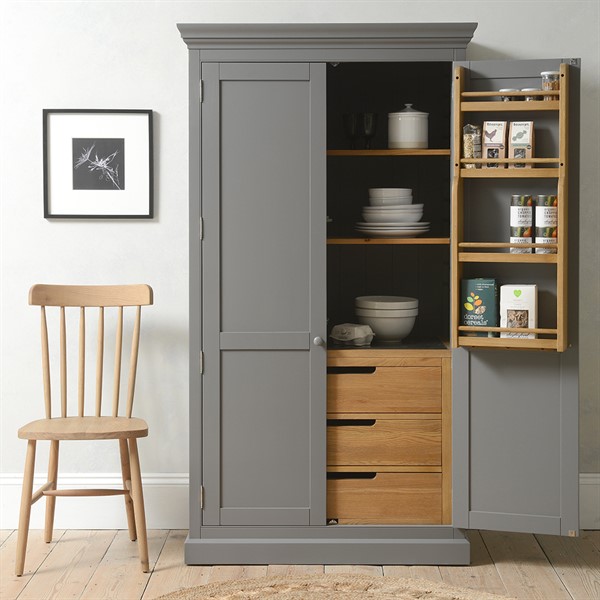 Kingscote Flint Grey Double Larder - The Cotswold Company