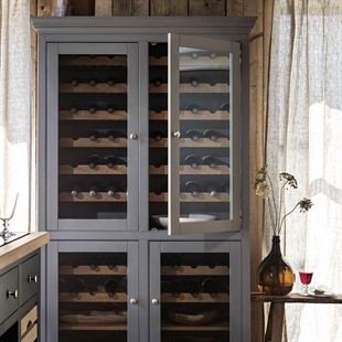 Kingscote Flint Grey Grand Wine Storage Cabinet