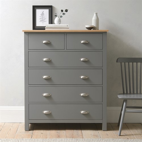 Gloucester Storm Grey          2+4 Chest of Drawers