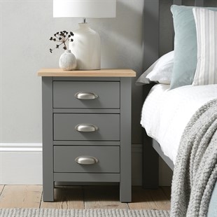 Simply Cotswold Storm Grey Set of 2 Bedside Tables
