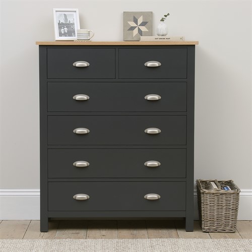 Simply Cotswold Charcoal 2+4 Chest of Drawers