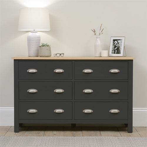 Gloucester Charcoal        3+3 Chest of Drawers