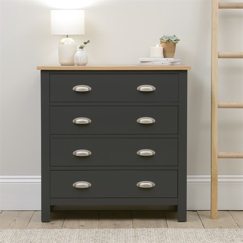 Simply Cotswold Charcoal 4 Drawer Chest